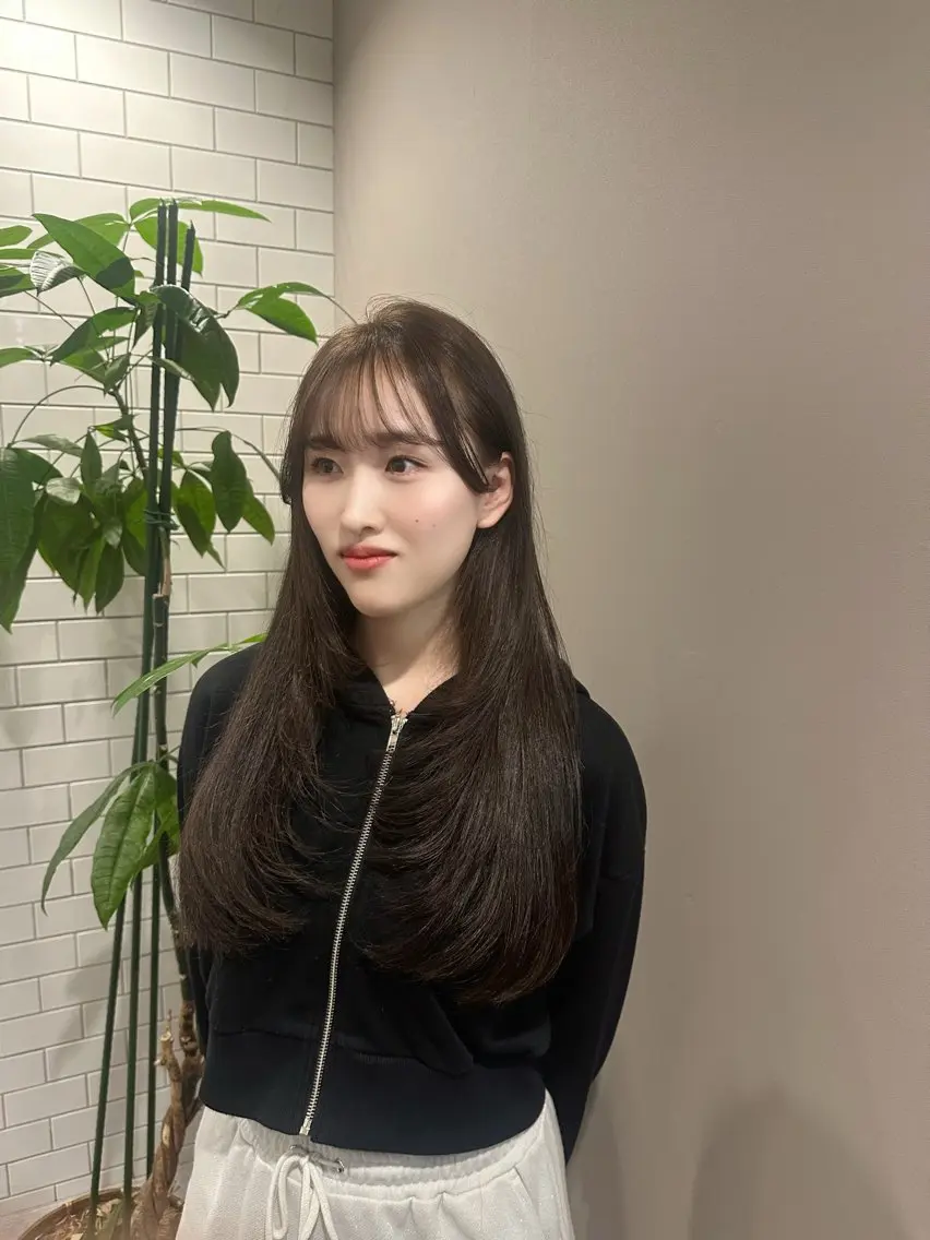 ロング カラー パーマ こくぶん ひよりのヘアスタイル
