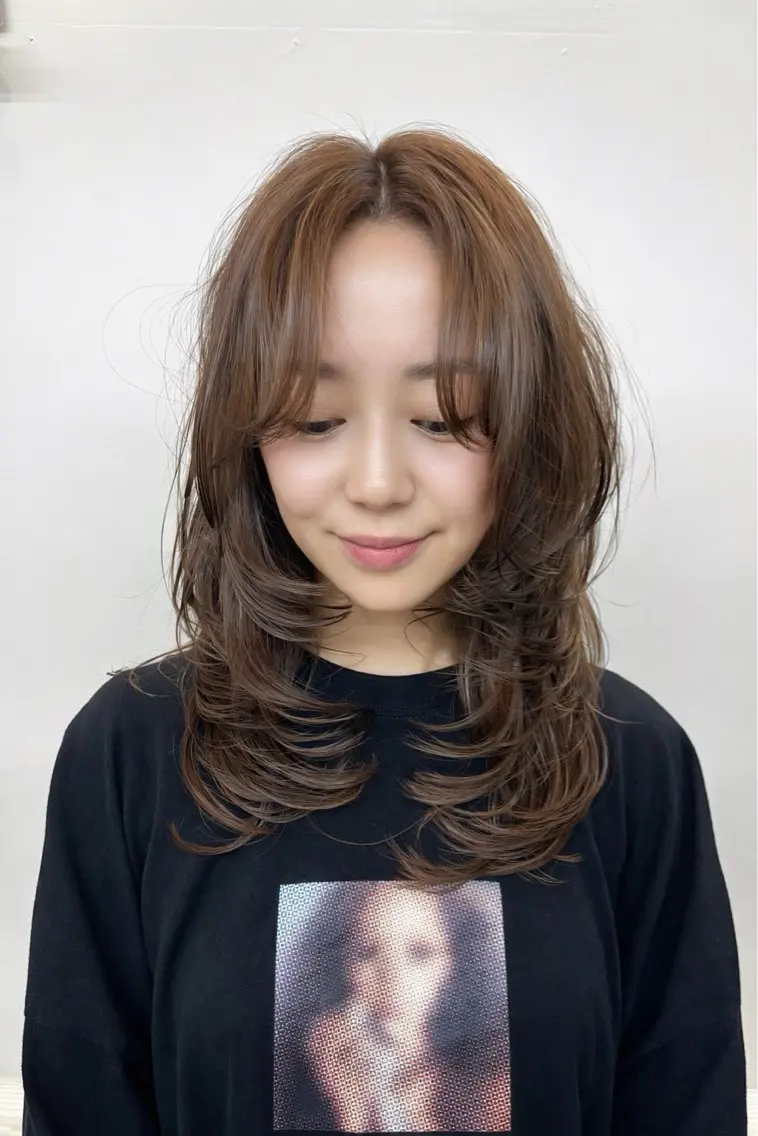 セミロング カット ヘアカラー トリートメント 似合わせ💖トレンド ✨TAKAMI😊のヘアスタイル