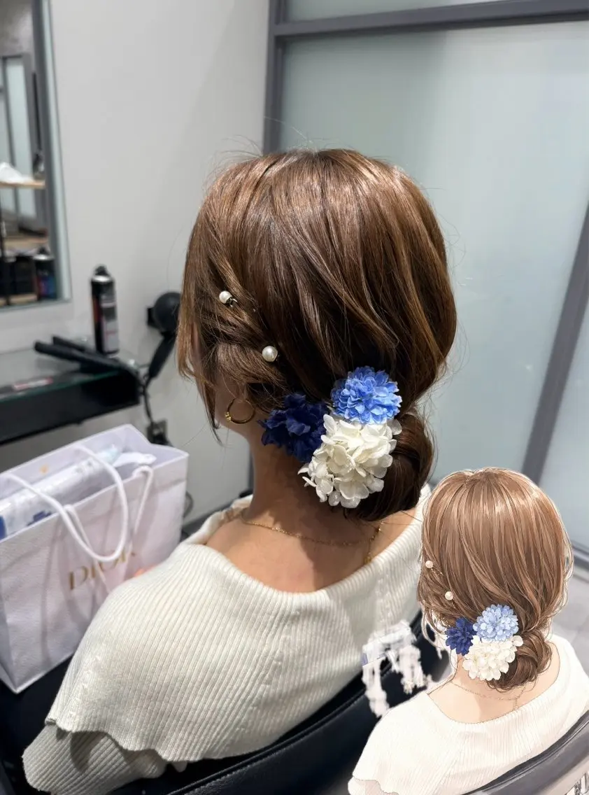 ヘアアレンジ NANOHA エクステ・ヘアセットのヘアスタイル