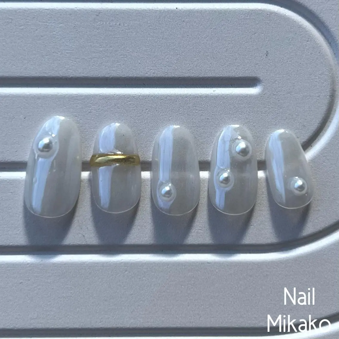 ネイル ミラーネイル ニュアンスネイル 春ネイル Nail Mikakoのネイルデザイン