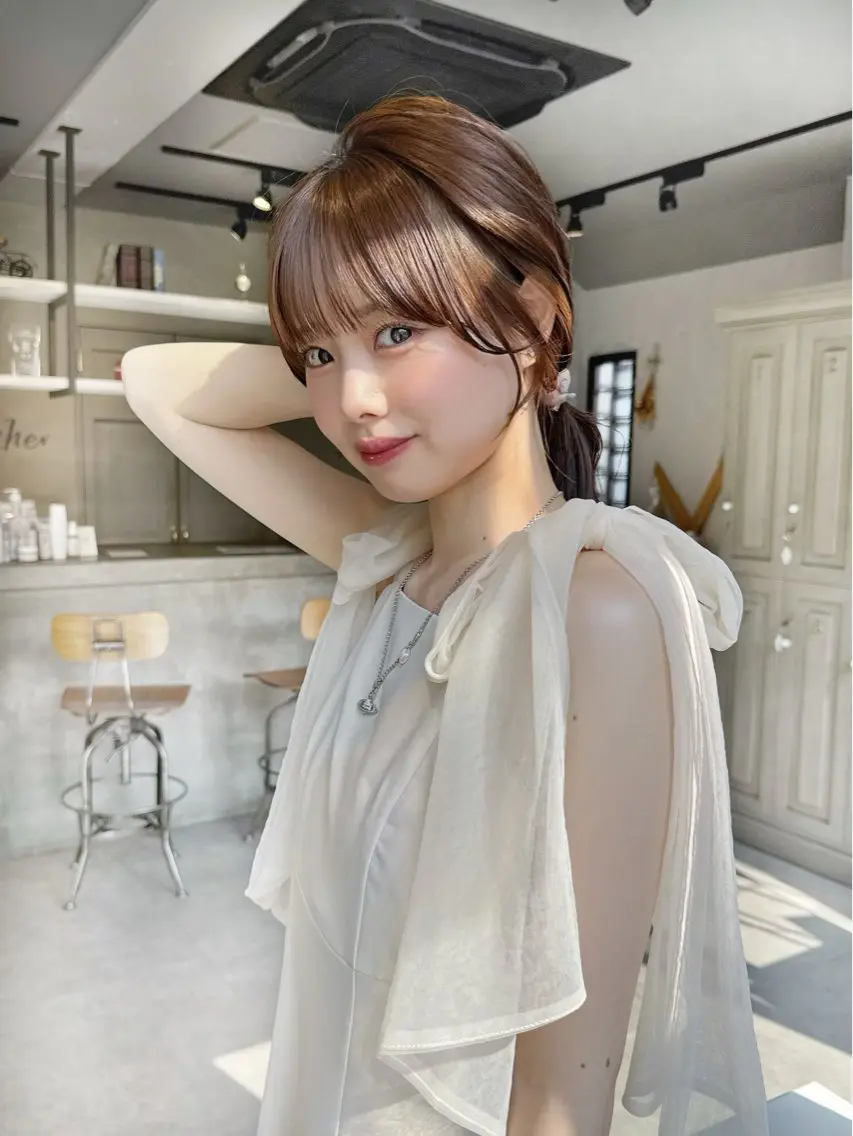 ロング カット 🫧札幌ブリーチなし 透明感カラーゆん🫧のヘアスタイル