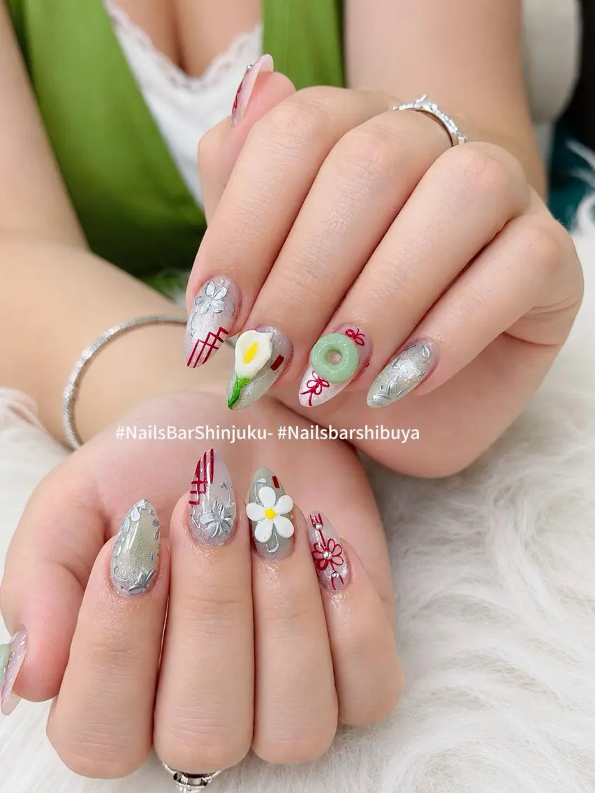 ネイル 長さ出し フレンチネイル ジェルネイル 韓国ネイル ロングネイル NAILS BAR SHINJUKUのネイルデザイン