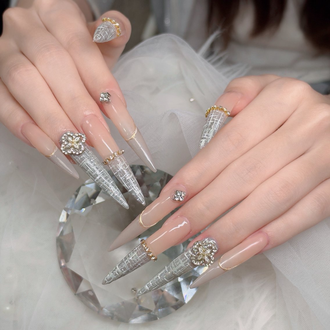 ネイル フットネイル フレンチネイル グラデーション 韓国ネイル ロングネイル ハンドネイル Hani Nail Salonのネイルデザイン