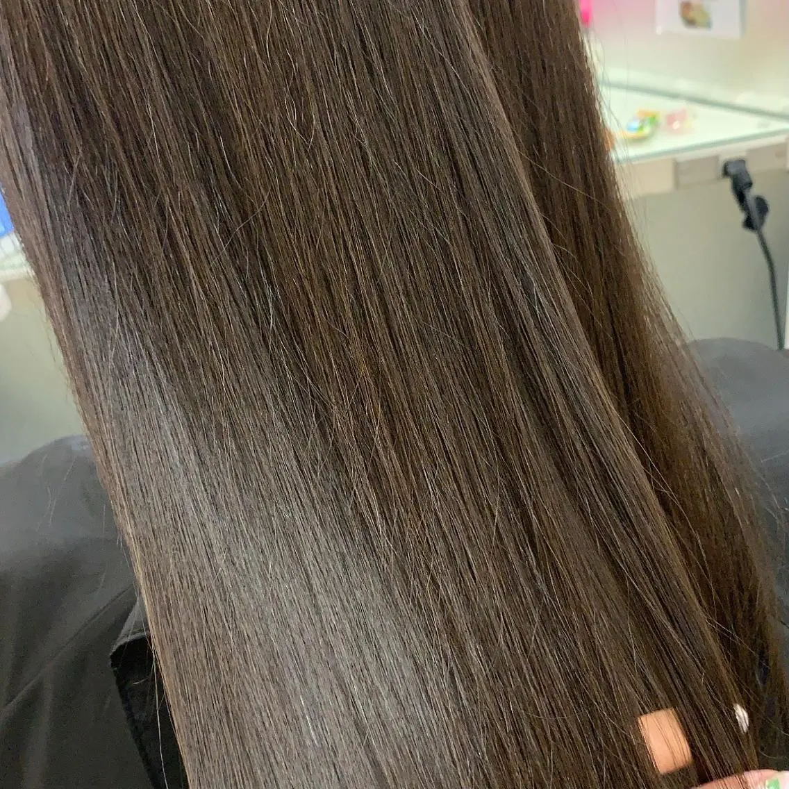 セミロング カラー 透明感カラー ヘアカラー トリートメント ウスイ ハルカのヘアスタイル