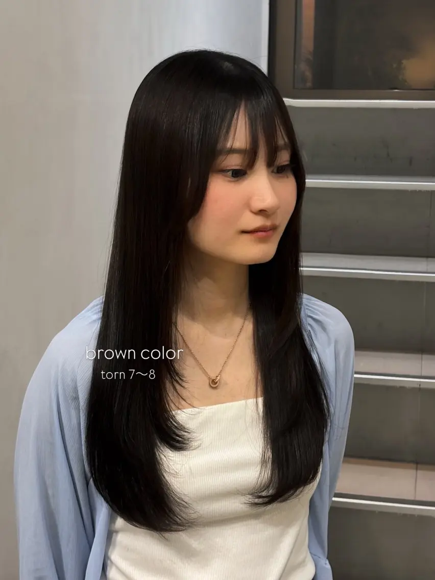 ロング カラー 縮毛矯正 Misaki 🍒のヘアスタイル