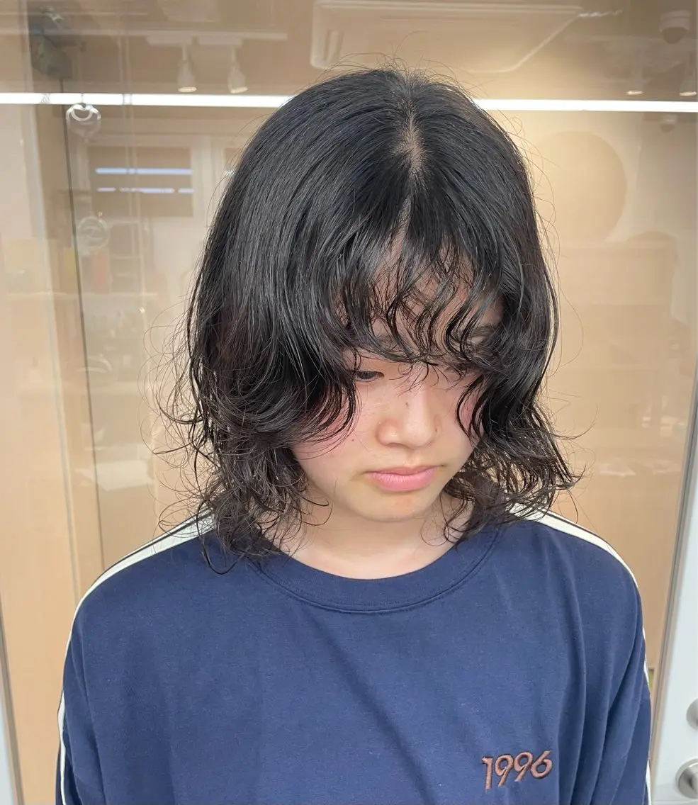 ミディアム パーマ ミディアムパーマ カット パーマ トリートメント miwa/ボブパーマ /モードボブのヘアスタイル