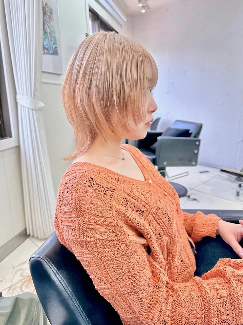 ショート カラー パーマウルフショート 濱田匠のヘアスタイル