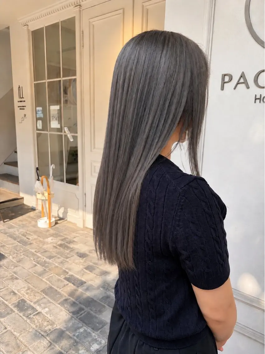 ロング カラー 透明感カラー 中島 美里のヘアスタイル