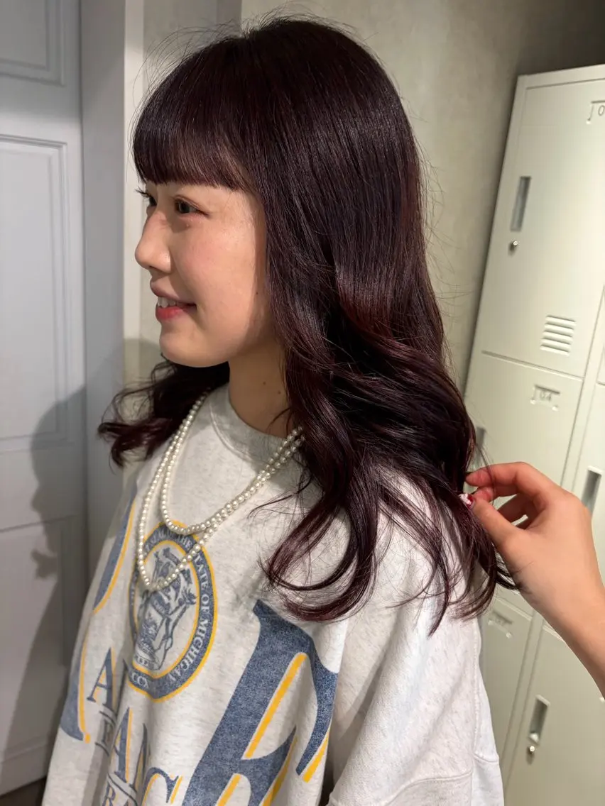 セミロング カラー ヘアカラー トリートメント ナチュラル透明感🌱 小山美樹子のヘアスタイル