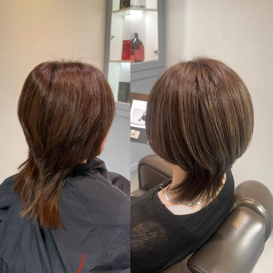 ショート ハイライト カット ヘアカラー トリートメント 早稲田 千尋のヘアスタイル
