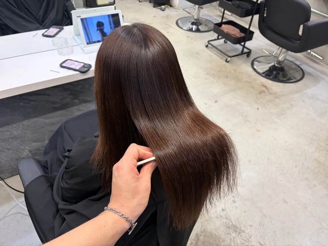 ロング カット 縮毛矯正 頓所 大昂のヘアスタイル