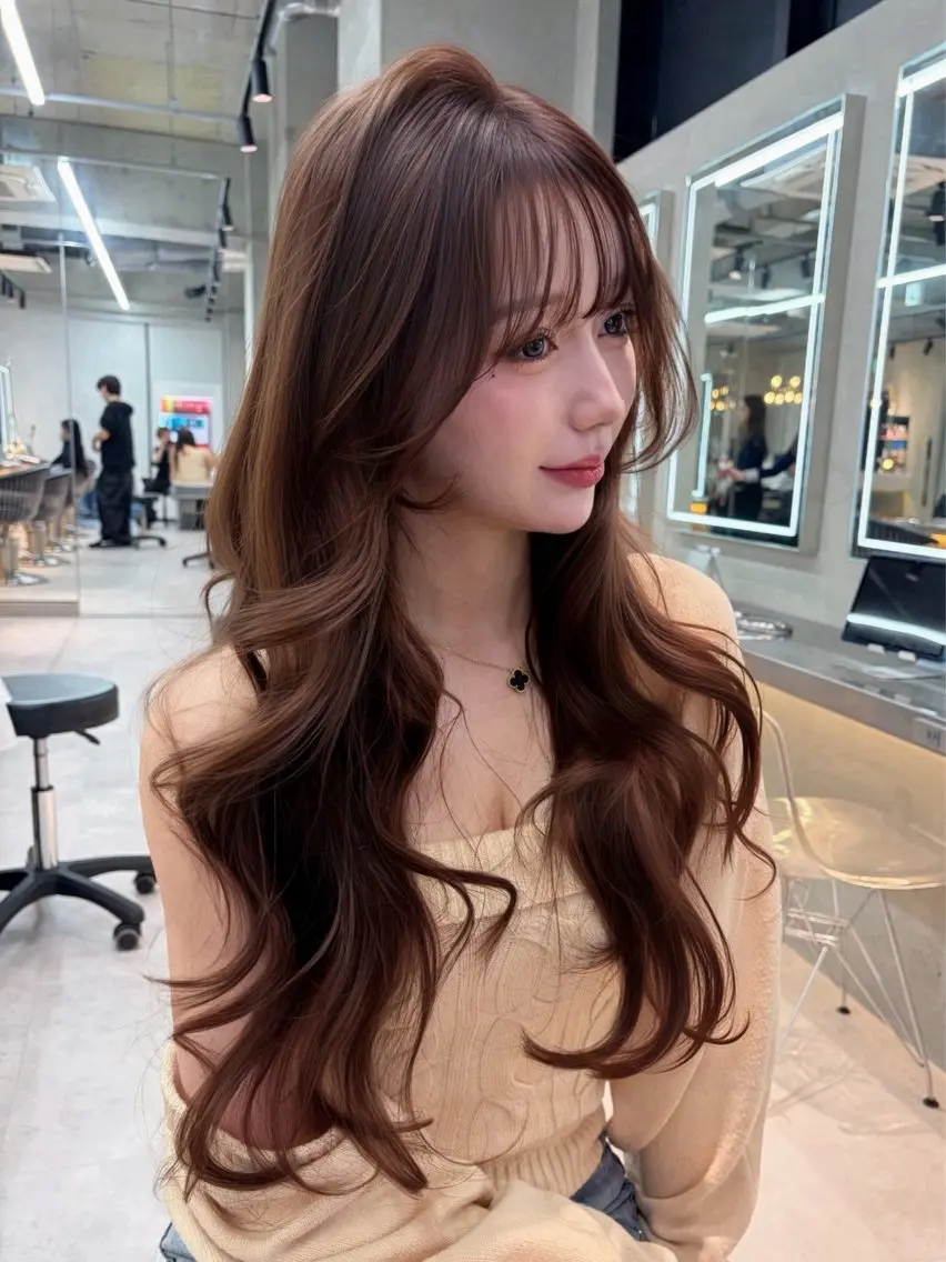 ロング カラー ヘアアレンジ ベージュカラー ブリーチ 透明感カラー ブリーチなしカラー 髪質改善 【博多髪質改善】 吉村 清志のヘアスタイル