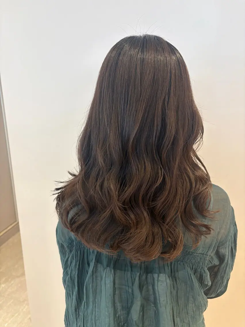 セミロング パーマ セミロングパーマ カット パーマ コテ巻き風パーマ カンノケンタのヘアスタイル