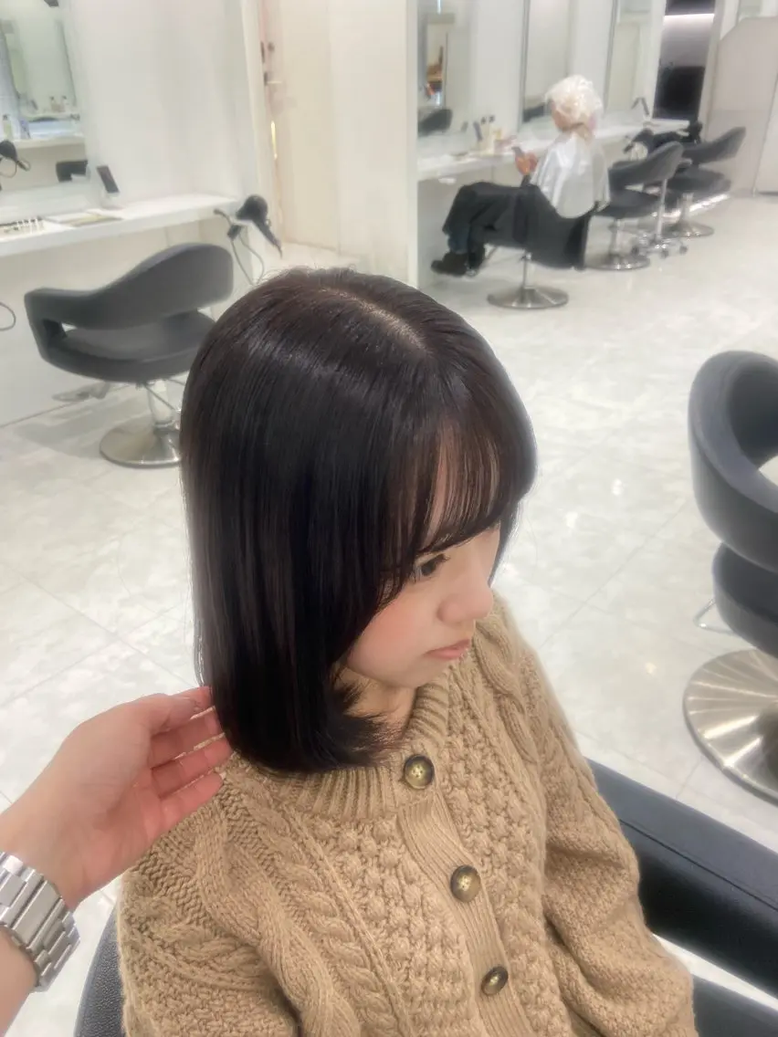 ミディアム 暖色系ハイトーン♡ mioriのヘアスタイル