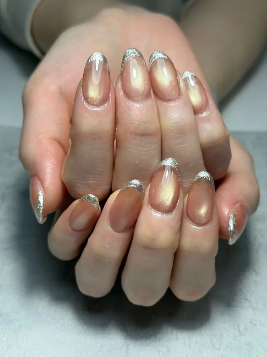 ネイル フレンチネイル マグネットネイル nailsalon bellaのネイルデザイン