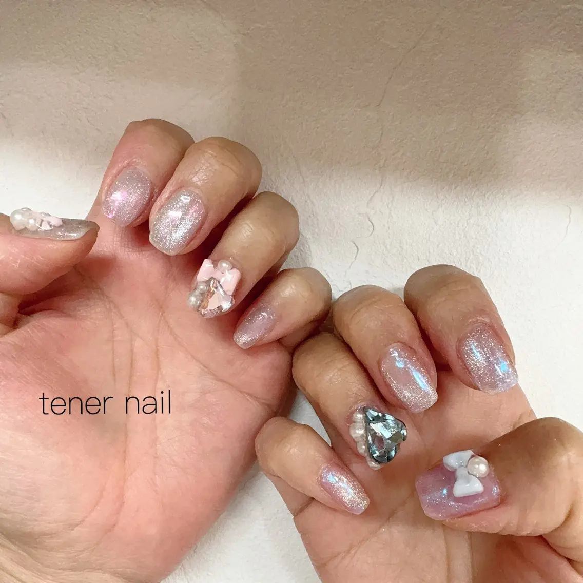 ネイル アートネイル オーロラネイル マグネットネイル ハンドネイル テネルネイル tener nailのネイルデザイン
