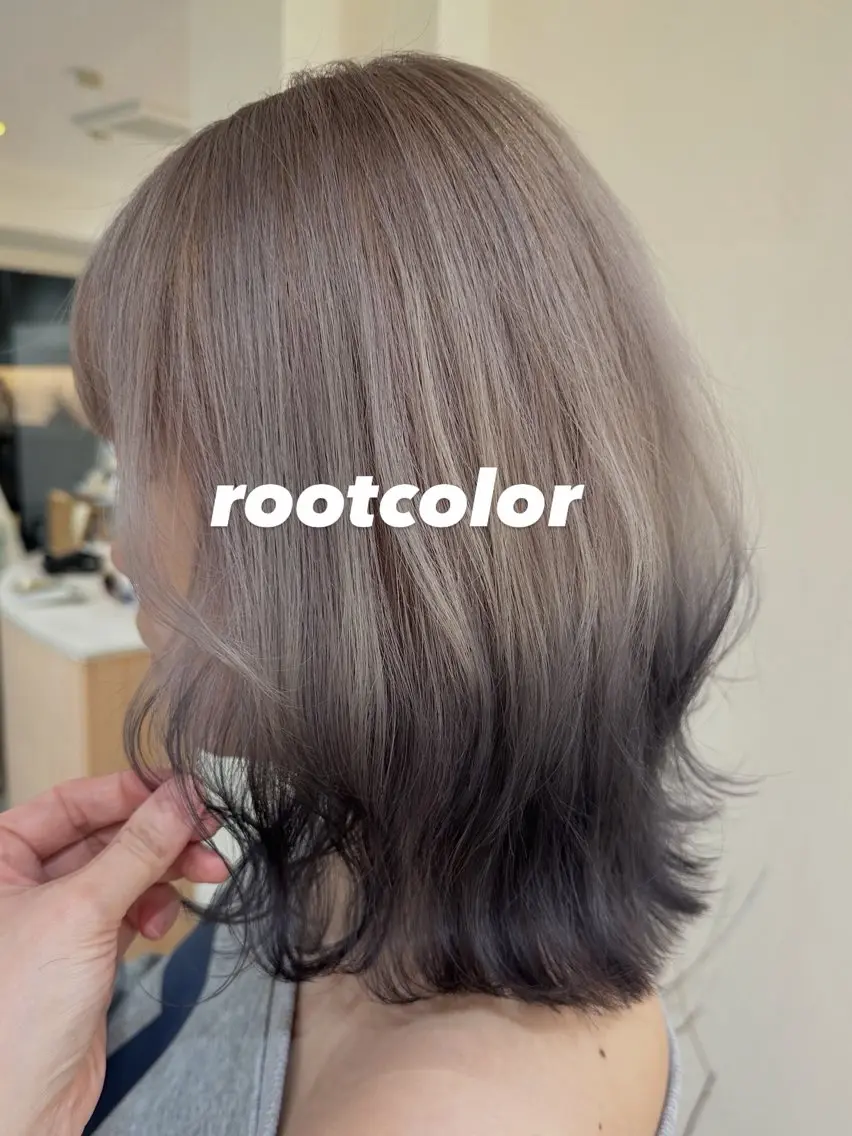 ミディアム カラー ブリーチ 透明感カラー デザインカラー グレージュ レイヤーカット 銀座/レイヤー ハイライト/MAMIのヘアスタイル