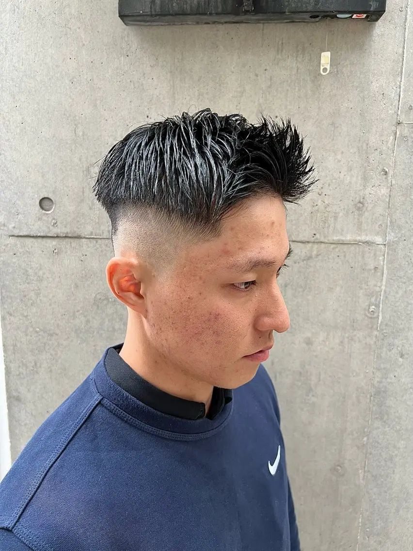 ショート メンズ カット ヘッドスパ ヘアセット 豊崎 佑輔のヘアスタイル