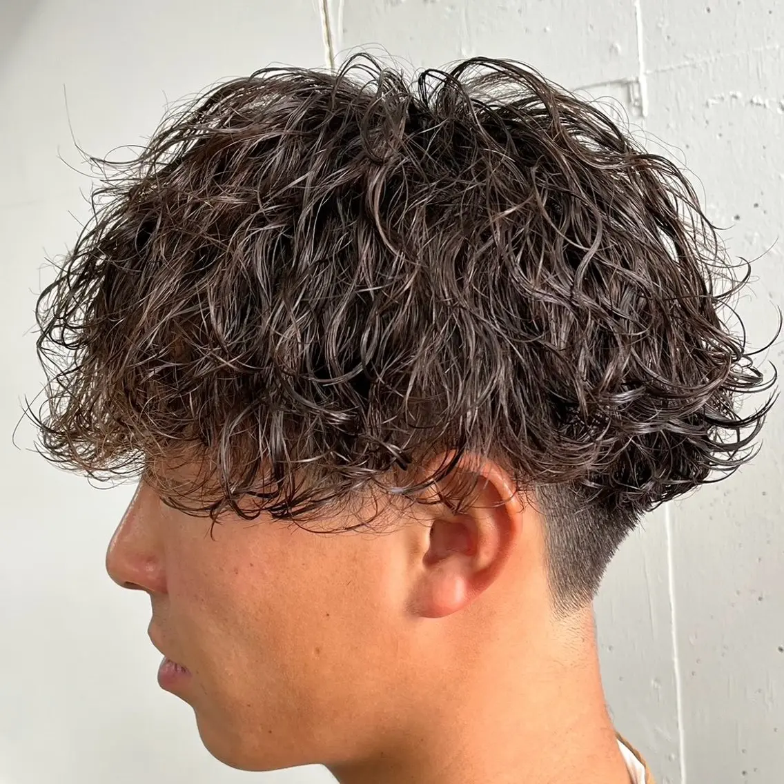 ミディアム パーマ メンズ カット パーマ 立川メンズ特化/ パーマ職人/氣田瞬介のヘアスタイル
