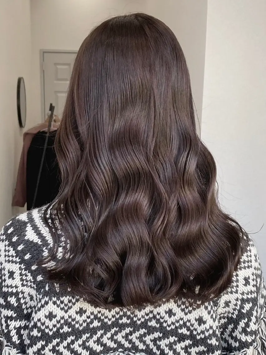 ロング カラー アッシュ 透明感カラー グレージュ カット ヘアカラー トリートメント 髪質改善/ 上村旺武のヘアスタイル