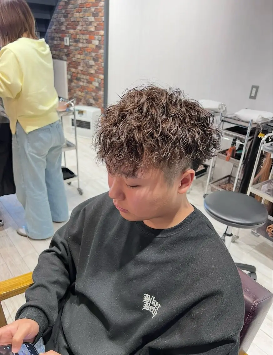 パーマ メンズ メンズパーマ ツイストスパイラルパーマ スパイラルパーマ カット パーマ 郡山メンズ特化 KIZUNAのヘアスタイル