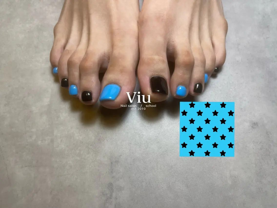 ネイル フットネイル メンズネイル フットネイル Viu nail salonのネイルデザイン