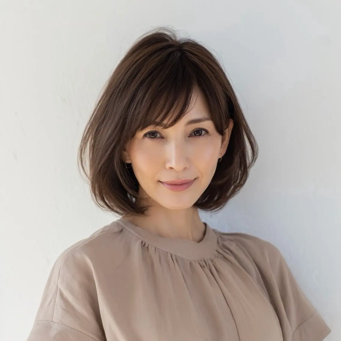ミディアム ショートボブ ボブ 顔周りカット レイヤーカット 小顔カット カット ヘアカラー トリートメント 🌿京都丸みショート /小倉徒歩4分/多田のヘアスタイル