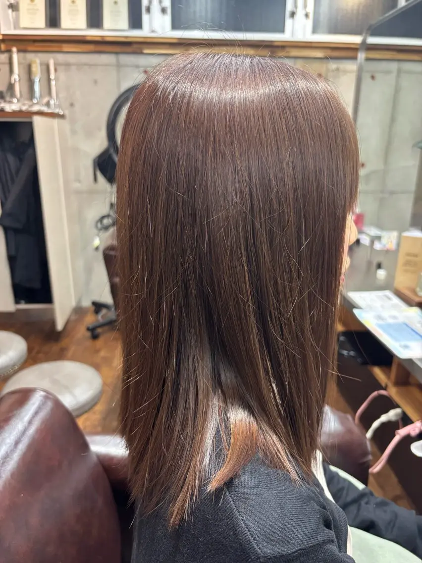 ミディアム カラー ヘアカラー トリートメント アシスタント KAEDEのヘアスタイル
