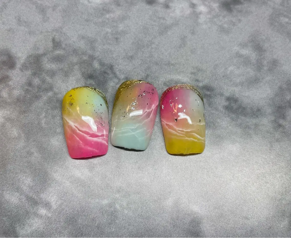 ネイル 大理石ネイル(マーブル) 春ネイル エン Nail salonのネイルデザイン