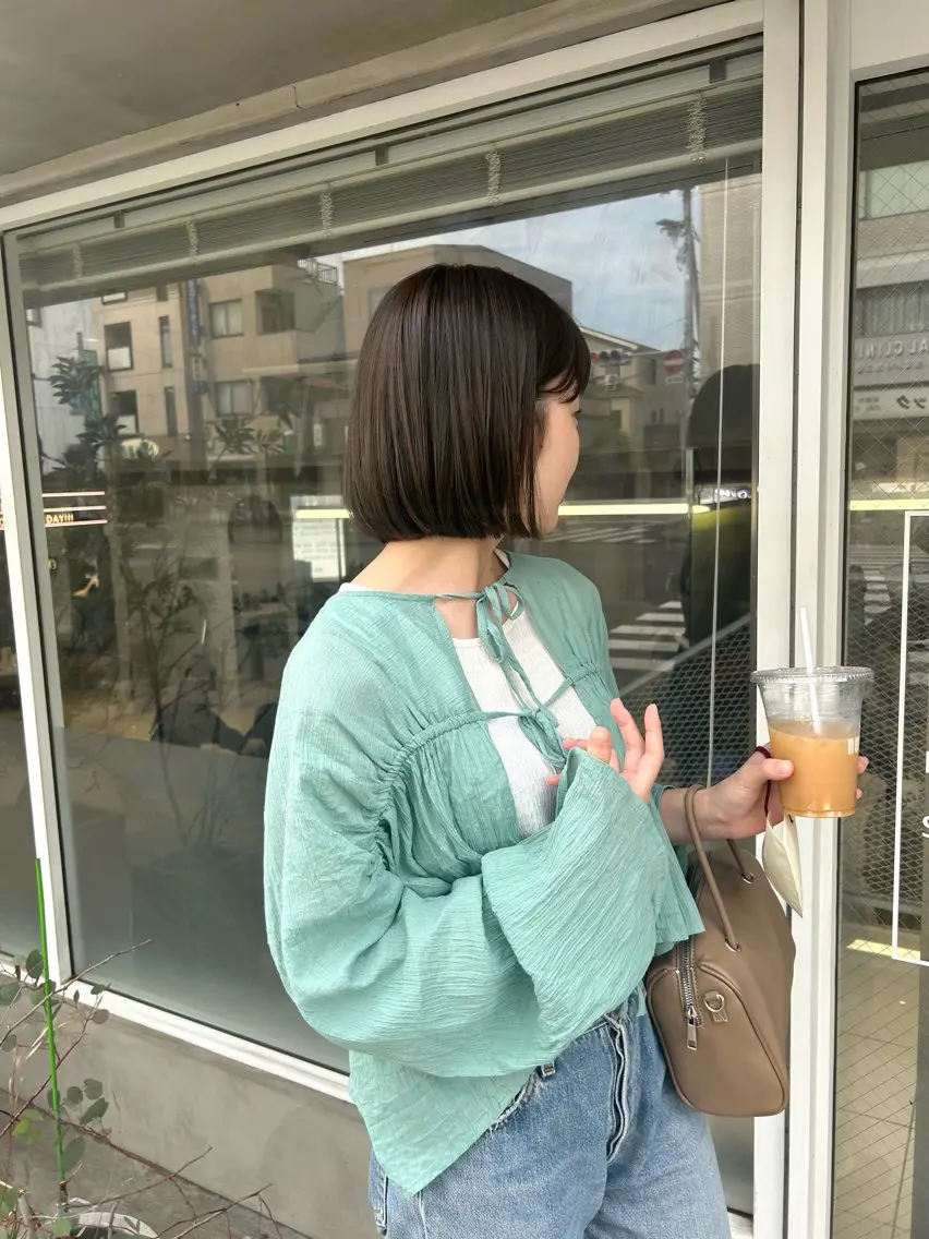 ミディアム カラー カット ヘアカラー bob/ aoiのヘアスタイル