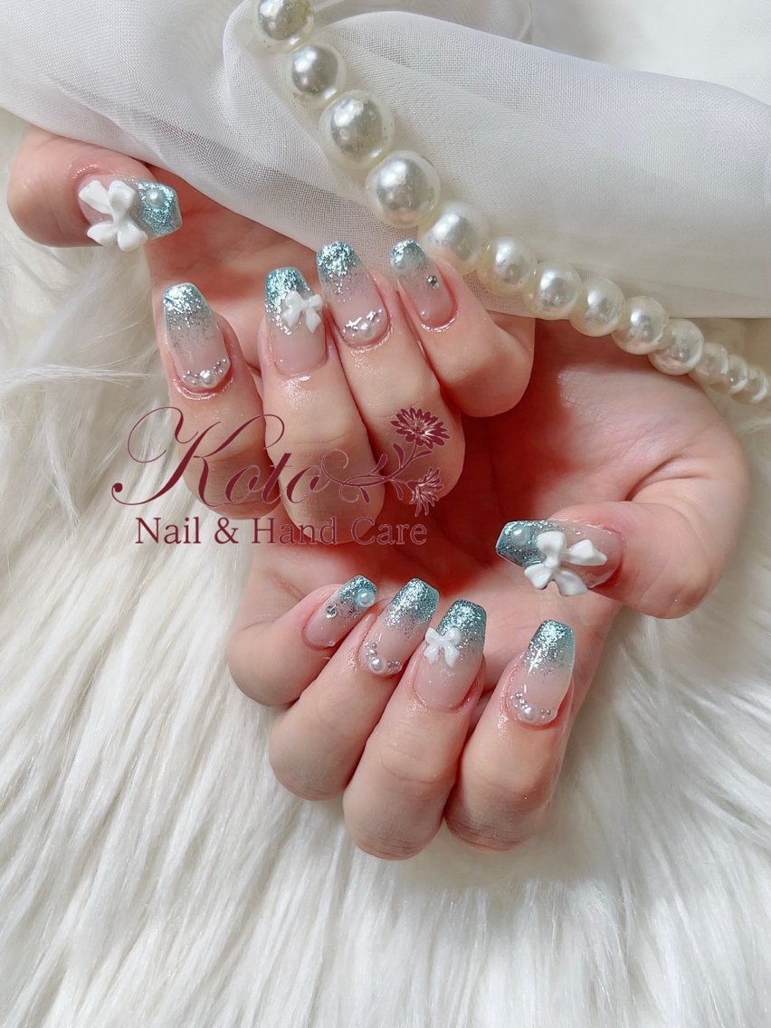 ネイル 長さ出し ジェルネイル 持ち込み ニュアンスネイル 赤色 ハンドネイル Nail Salon KOTOのネイルデザイン