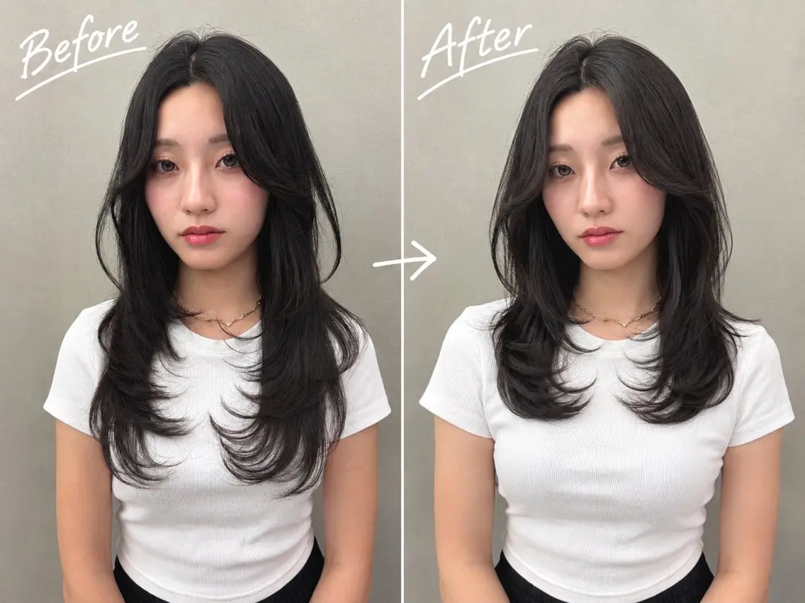 ミディアム カット ヘアカラー トリートメント ✨縮毛矯正✨レイヤー ホウダカズヒロのヘアスタイル