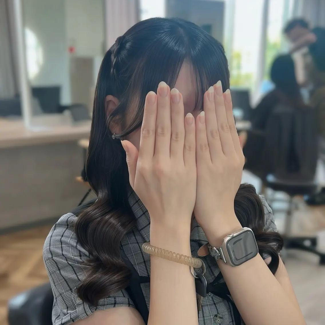 ロング ヘアアレンジ ヘアセット mona🩵ヘアメ /中明度/艶カラーのヘアスタイル