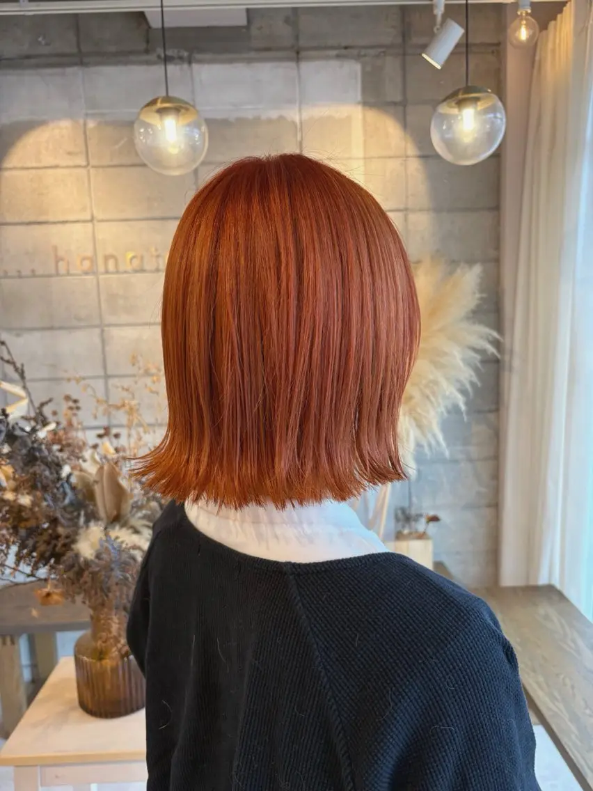 ミディアム カット ヘアカラー トリートメント 中村 潮音のヘアスタイル