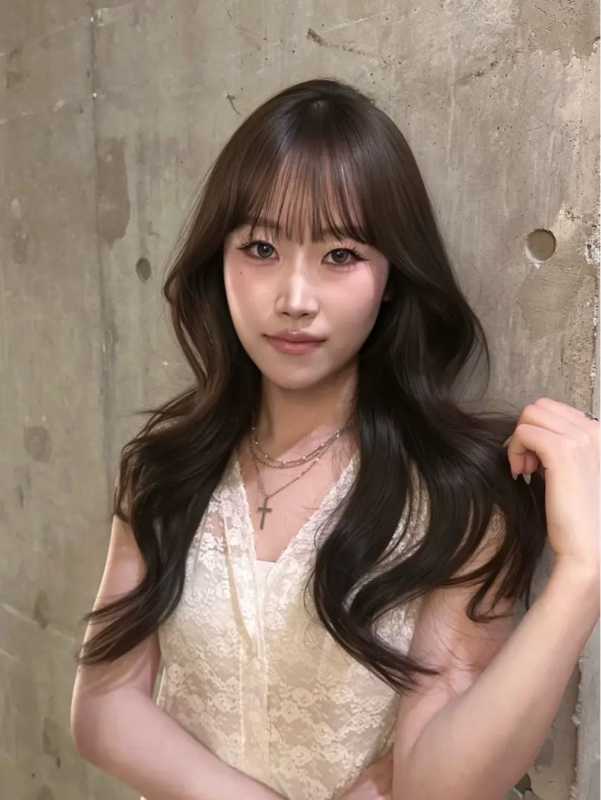 ロング カラー カット ヘアカラー ヘアセット 上品モテヘア🩶 karen🩶のヘアスタイル