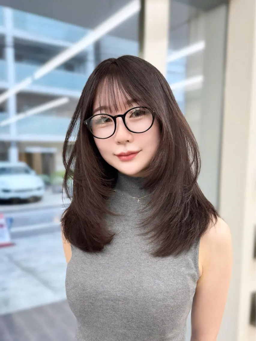 ミディアム カラー カット ヘアカラー トリートメント 🦋韓国系指名No1 店長/圓山 祐也🦋のヘアスタイル