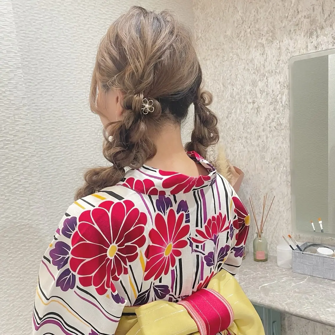ヘアアレンジ 浴衣 着付け HairMake YUKAのヘアスタイル