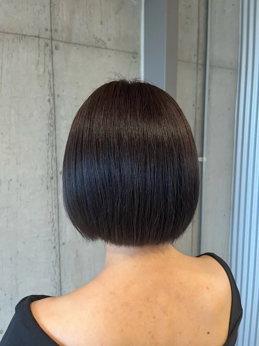 ミディアム カラー ヘアアレンジ カット ヘアカラー トリートメント 艶ボブ×透明感カラー 特化・リクト💥のヘアスタイル