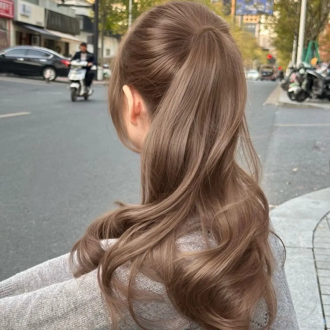 ロング カラー ブリーチ 透明感カラー ブリーチなしカラー くびれヘア 髪質改善 カット ヘアカラー ワンホンヘア/ 透明感カラー/ゆうとのヘアスタイル
