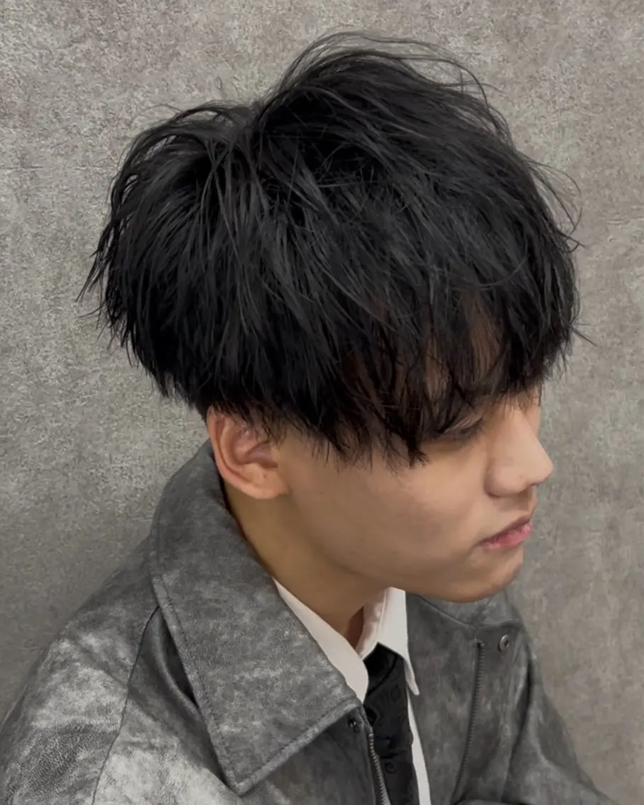 ショート パーマ メンズ マッシュ メンズウルフ特化🐺 🔥長山耕大🔥のヘアスタイル