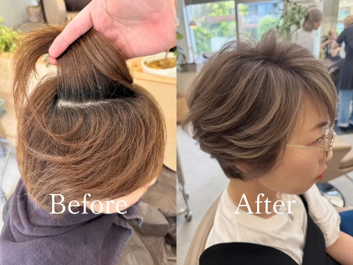 カラー ハイライトカラー 藤本 豪海のヘアスタイル