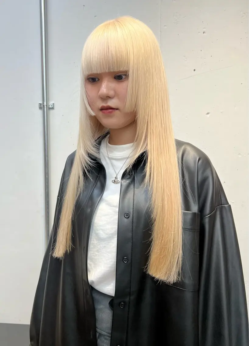 ロング カラー ヘアアレンジ ハッシュレイヤー ༊*·˚ リナのヘアスタイル