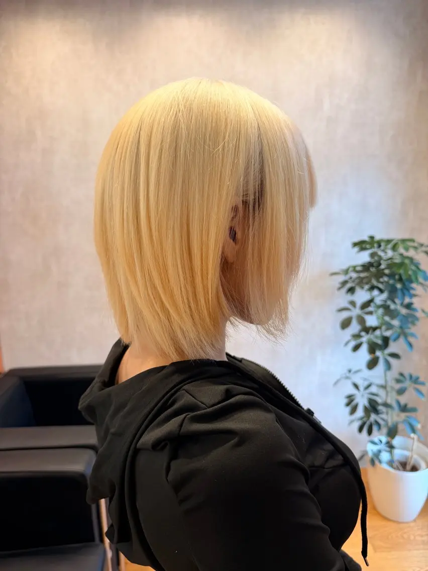 ミディアム カラー 縮毛矯正 tokute いしい りえのヘアスタイル