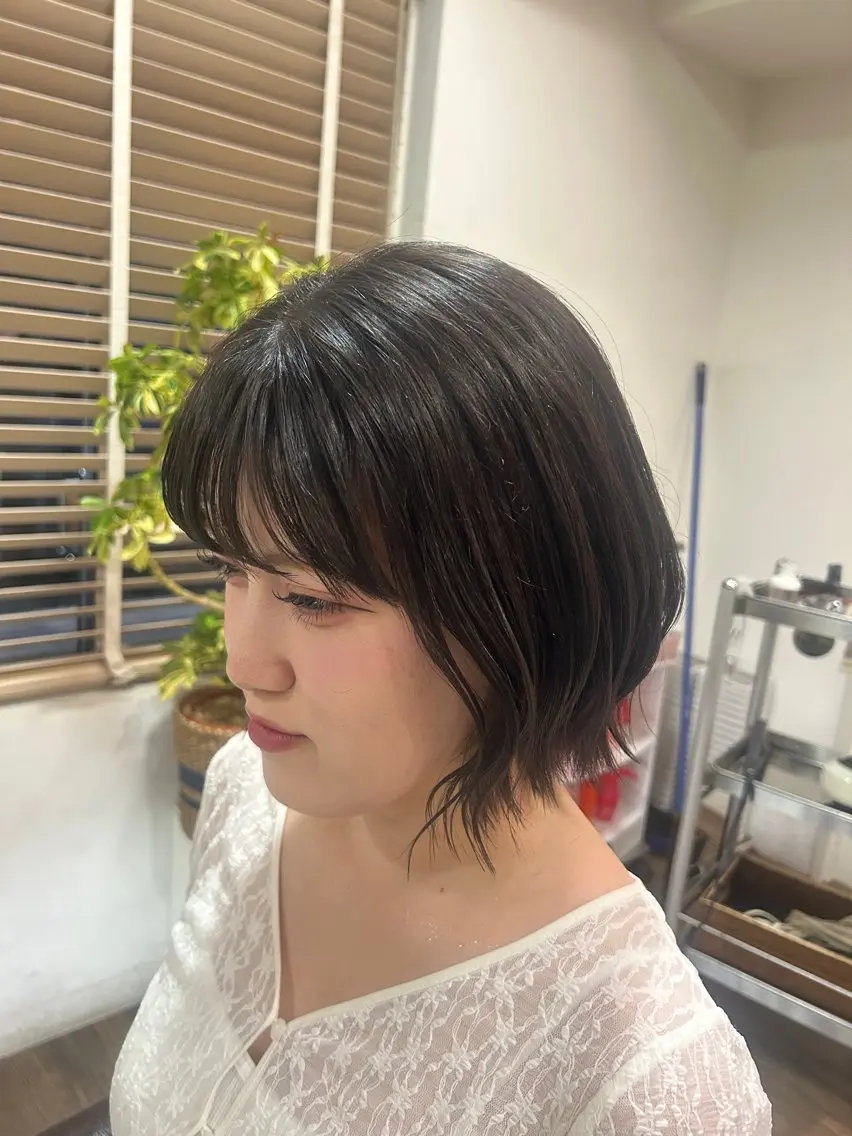 ミディアム ヘアカラー トリートメント ヘッドスパ enn 髪質改善🩷 曽根依咲のヘアスタイル
