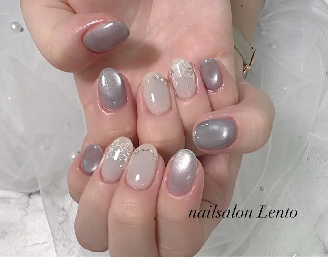 ネイル 持ち込み ハンドネイル ネイルサロン Lentoのネイルデザイン
