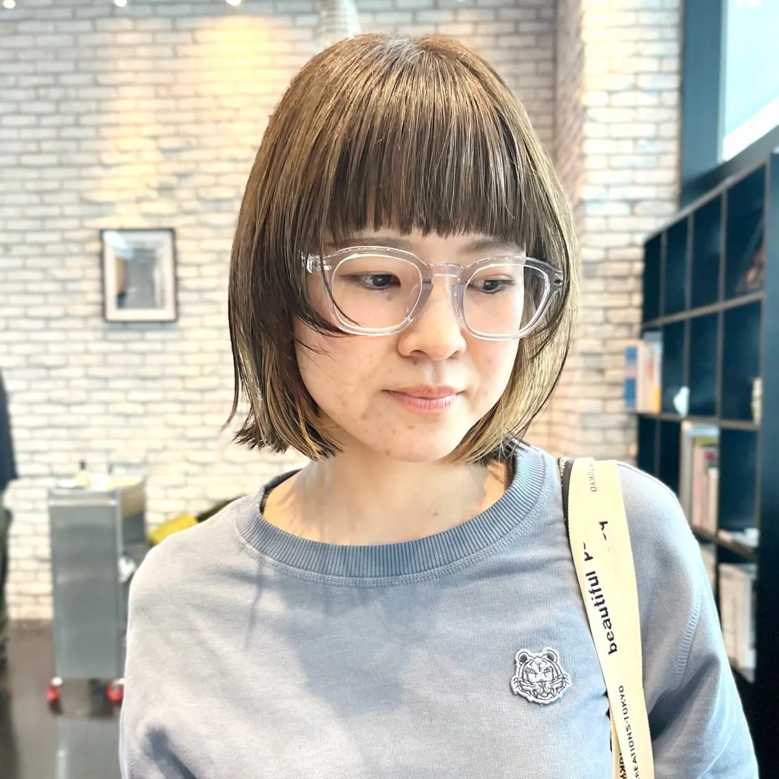 ミディアム カット ヘアカラー 好光 優香のヘアスタイル