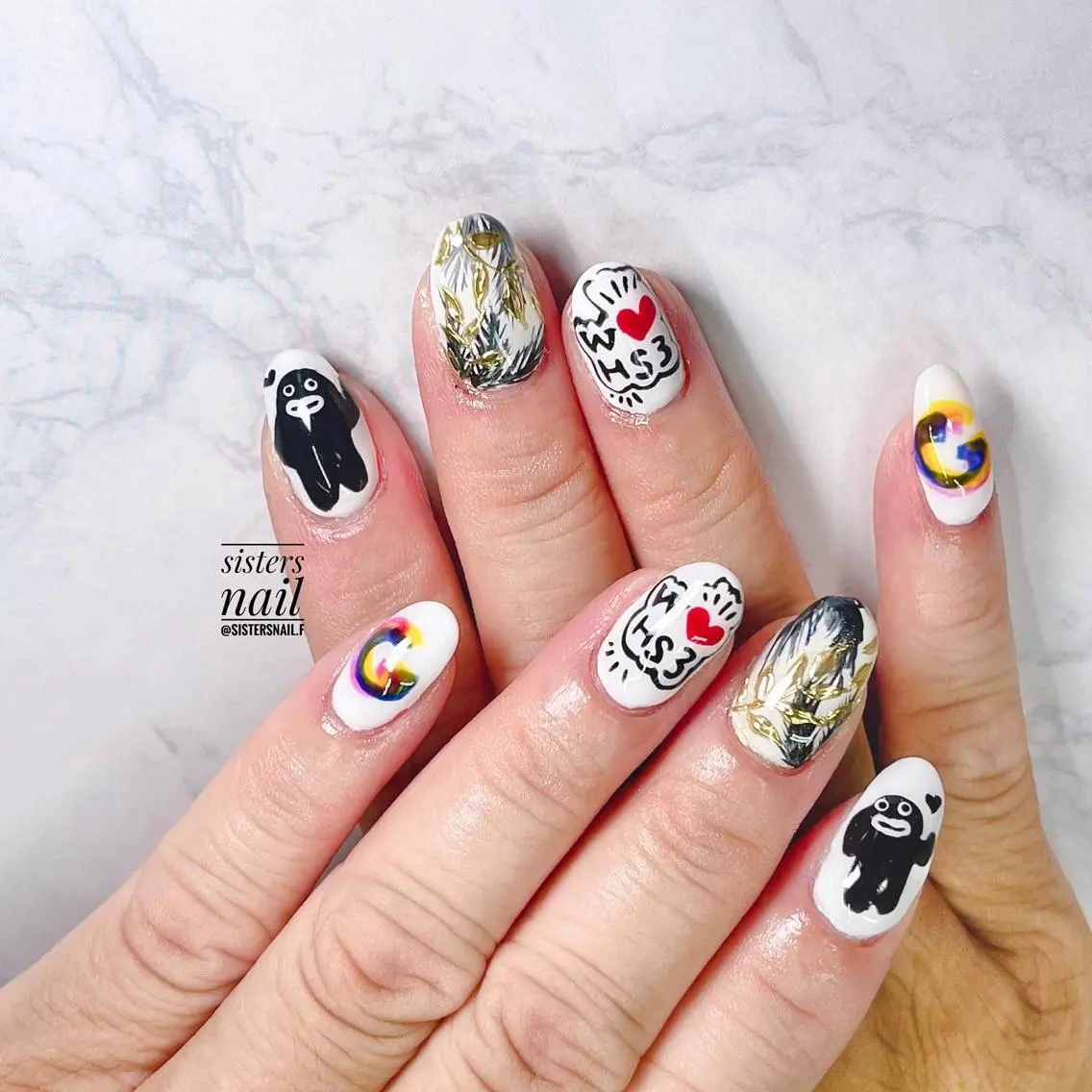 ネイル アートネイル 夏ネイル sisters nail.fのネイルデザイン
