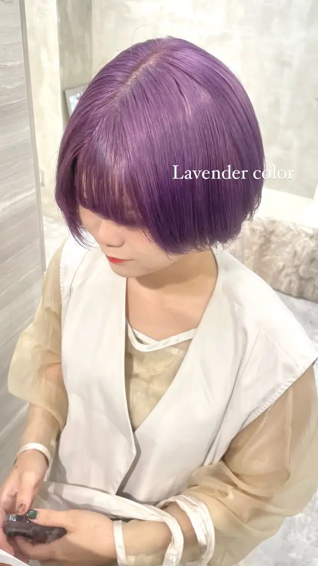 ショート カラー ヘアカラー トリートメント カノン/透明感カラー /酸性ストレートのヘアスタイル