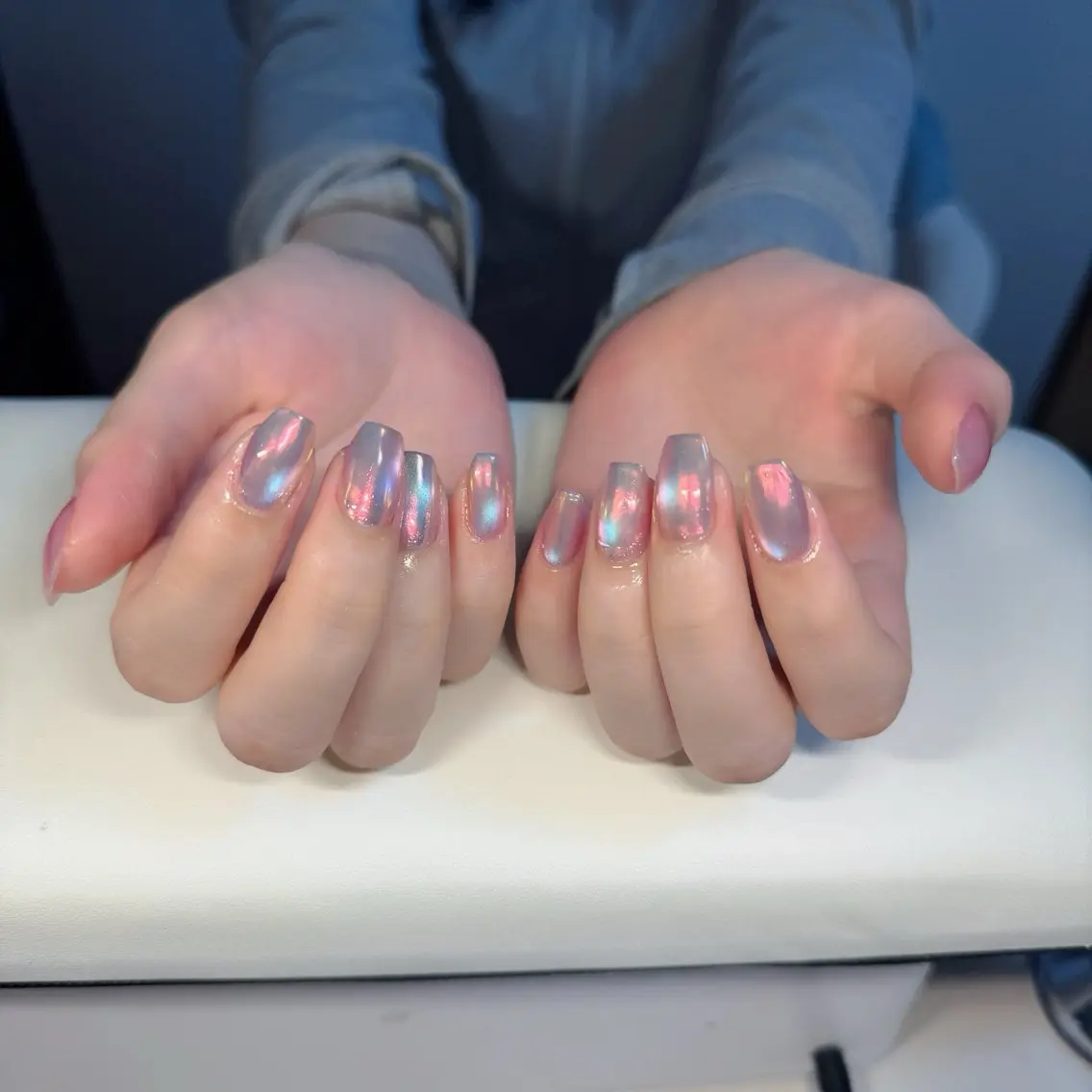 ネイル チークネイル フレンチネイル グラデーション 韓国ネイル マグネットネイル Hana Nailのネイルデザイン