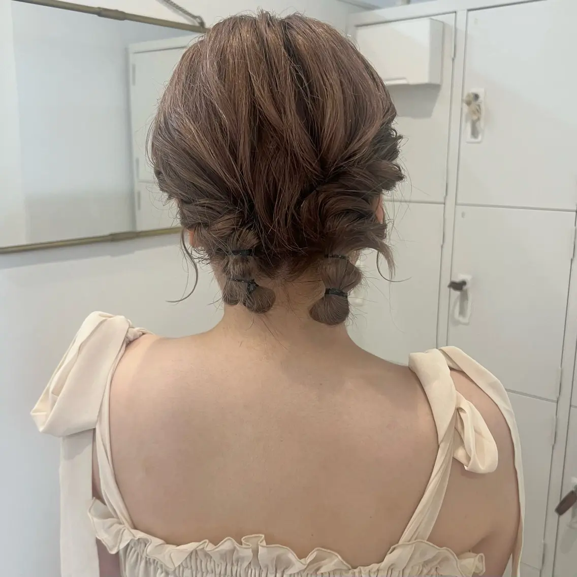 ミディアム ヘアアレンジ ヘアセット 透明感カラー、 アレンジ/miyuのヘアスタイル